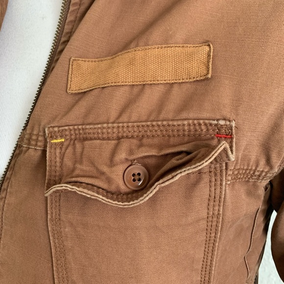 Tan Koto Bomber Jacket with Zip Front-Like New - Picture 5 of 8